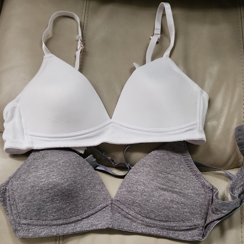 Danskin Girl White and Gray Intimates Set